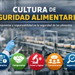Cultura de seguridad alimentaria en industria alimentaria con supervisión y control higiénico